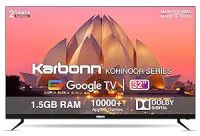 [Use HDFC Bank Debit Card 6 Month and above EMI] Karbonn 80 cm (32 inches) Kohinoor Series HD Ready Smart A+ LED Google TV KJSW32GSHD (Black)