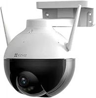 EZVIZ by Hikvision C8C 2MP Outdoor Pan/Tilt Smart WiFi CCTV Camera | Color Night Vision | AI Person Detection | 360°Coverage | Weatherproof | MicroSD Card Slot(Upto 256GB) | Google Assistant & Alexa