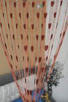 Homefab India Brown Heart Shape String Door Curtain (1 pc) - 7 feet