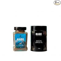 Rage Coffee Combo - Instant Coffee And Drinking Chocolate Powder Mix | 50 gms & 100 gms | Crème Caramel Flavoured Coffee | Made In India