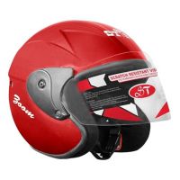 STiSS Strong and Durable Stylish Matt Finish Full Face Scooty and Motorbike Helmet | Scratch Resistance and Silicone Glass Protection - Nano Red