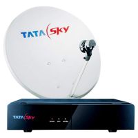 TATASKY HD Set Top Box with Secondary Connection (Black and White)