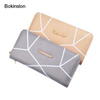 Bokinslon Hand Wallet Woman PU Leather Ladies Fashion Zipper Purse