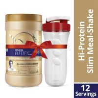 Saffola FITTIFY Gourmet Hi Protein Slim Meal-Shake, Meal Replacement with 5 superfoods, French Vanilla, 420 gm, 12 servings with Free 500 ml Protein Shaker Worth Rs 150