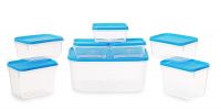 All Time Plastics Polka Container Set, Set of 8, Blue