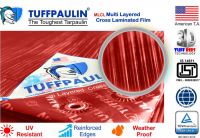TUFFPAULIN Tarpaulin Waterproof UV Treated 100% Virgin Extra Strong Quality is 14611:2016 Approved (15FTX12FT, RED)