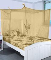 Glamio Single Bed Mosquito Net (3x6 ft- Golden Brown Colour)