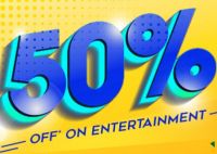 [Select user] 50% Off (Max Rs. 100) on 2 Tickets Booking 