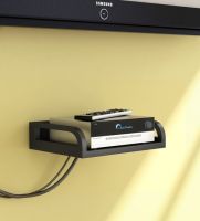 Wall Mountable Set-Top Box Holder in Black Finish by Home Sparkle