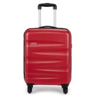 Safari Wedge 55 Cms Polycarbonate Red Cabin 4 wheels  Hard Suitcase