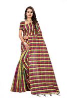 [Rs.1000 Cashback] Sidhidata Textile Blended Cotton saree with tassels and unstitched blouse piece