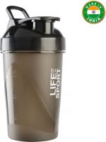 HAANS Fuel Gym 500 ml Shaker  (Pack of 1, Black)
