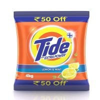 [Rs.200 Cashback] Tide Plus Detergent Washing Powder with Extra Power Lemon and Mint Pack - 4 kg ( 50 off)