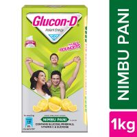 GLUCON D, Nimbu Pani flavoured Glucose Based Beverage Mix - 1 Kg Carton