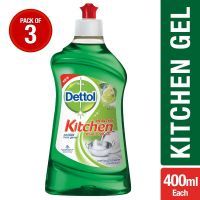 [Pantry] Dettol Germ Protection Kitchen Dish and Slab Gel - 400 ml (Lime Splash, Pack of 3)