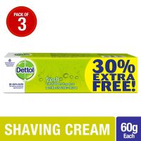 [Pantry] Dettol Fresh Shaving Cream - 60g + 18g extra (Pack of 3)