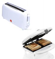 BMS Lifestyle Kitchen Combo of Melissa Sandwich Maker and Bread Two Slice Toaster