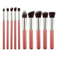 Generic Foundation, Eyeshadow Makeup Brush Set, Pink (Set Of 10)