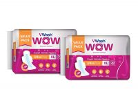 [LD] Vwash Wow Ultrathin Sanitary Napkin- Xl (30 Count, Pack Of 2)