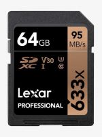 Lexar Professional 633x LSD64GCB1NL633 64GB SDXC UHS-I Card with Image Rescue 5 Software (Black)