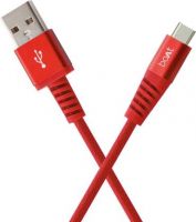 boAt Para-Armour Type-C Cable – 1.5 meter 1.5 m USB Type C Cable  (Compatible with Mobile Phones, Red, Sync and Charge Cable)