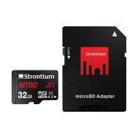 Strontium Nitro A1 32GB Micro SDHC Memory Card 100MB/s A1 UHS-I U1 Class 10 with High Speed Adapter