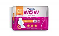 VWash Wow UltraThin Sanitary Napkins - Extra Large (30 Count)