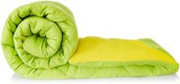 Amazon Brand - Solimo Microfibre Reversible Comforter, Single (Olive Green & Cheery Yellow, 200 GSM)