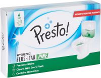 Amazon Brand - Presto! Hygienic Flush Tabs, Pine - 50 g (Pack of 6)