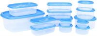 Princeware Plastic Store Fresh Airtight, Dishwasher-Safe, Freezer Safe, Covered Rectangle and Round Shape Container, 12100ml, Set of 14, Multicolour