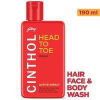 [Pantry] Cinthol Head to Toe, 3-in-1 Wash (Shampoo, Face and Body) - ACTIVE IMPACT, 190ml