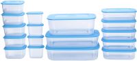 All Time Basic Plastic Container Set, 17-Pieces, Blue