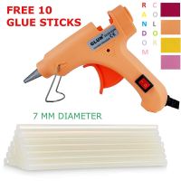 [LD] 20 WATT 7MM HOT MELT Glue Gun with ON Off Switch and LED Indicator (Free 10 Transparent Glue Sticks)