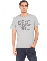 Aeropostale Heathered Brand Print T-Shirt