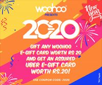 Gift any Rs. 20 EGift Card & Get Rs. 20 Uber Gift Card 