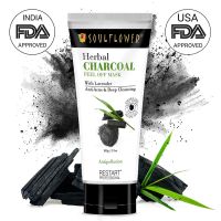 Soulflower Herbal Charcoal Peel Off Mask with Lavender, Black, 100 g
