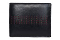 Leather Junction Black Dotted Leather Wallet