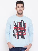 [Size XXL] PORTBLAIR Men Blue Printed Sweatshirt