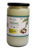 Farm Naturelle -100 % Pure Organic Extra-Virgin Cold Pressed Coconut Oil (Glass Bottle - 750 ml)