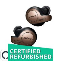 (Renewed) Jabra Elite 65t Alexa Enabled True Wireless Earbuds with Charging Case (Copper Black)