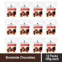 Brookside Flavored Center Chocolate - Raspberry and Goji Pouch, 12 X 100 g