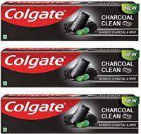 Colgate Charcoal Clean Toothpaste, Bamboo Charcoal and Mint - 120 g (Pack of 3)