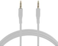 FluSun india Aux Cable 1 m Stereo Audio Cable  (Compatible with All Type Smartphone And MP3 Player , Computer, White, One Cable)