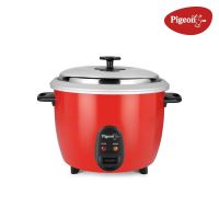 Pigeon by Stovekraft Joy 1.8L Double Pot Unlimited SDX 220V / 50Hz AC 700-Watt Electric Rice Cooker (Red)