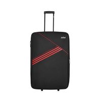 Safari Angle 66 Cms Polyester Black Check-In 2 Wheels Soft Suitcase