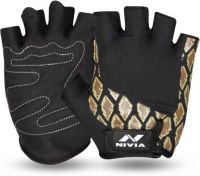 [Size L] Nivia Snake Gym & Fitness Gloves  (Black)