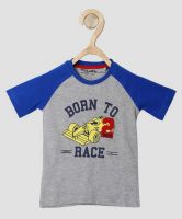 (Size 8 - 9Y) Miss & Chief Boys Printed Polycotton T Shirt  (Multicolor, Pack of 1)