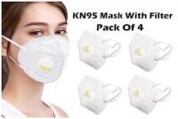 ACE N KING KN95 Anti Pollution Activated Carbon  Protection Face Mask With Filter ( Pack Of 4 ) 