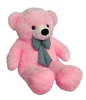 Webby 3 Feet Huggable Teddy Bear with Neck Bow (Pink)