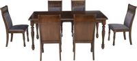 Woodness Joan Solid Wood 6 Seater Dining Set  (Finish Color - Light Walnut)